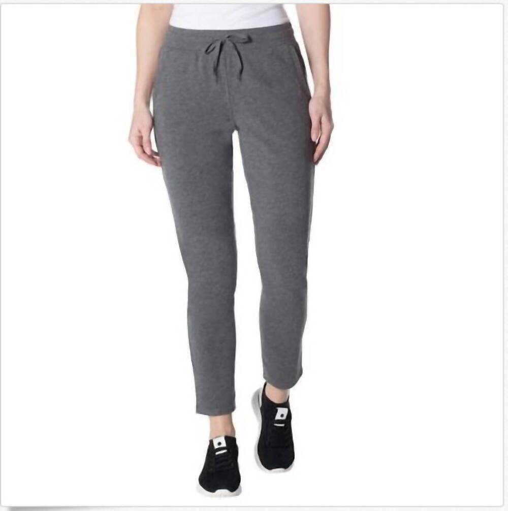 NEW CHAMPION women's elite french terry active pants in lead charcoal